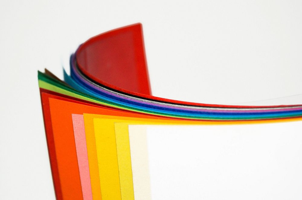 Colorful papers. Free public domain CC0 photo.