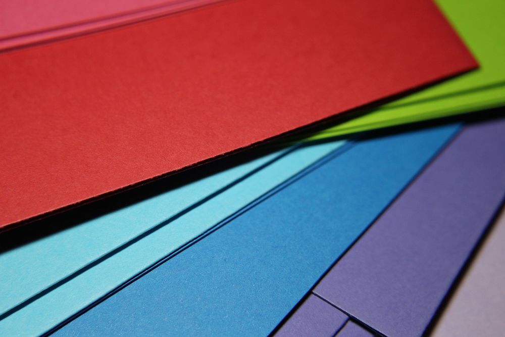 Colorful papers. Free public domain CC0 photo.