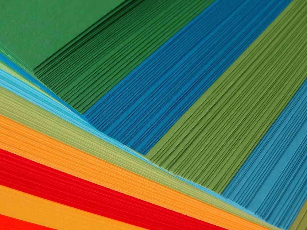 Colorful papers. Free public domain CC0 photo.