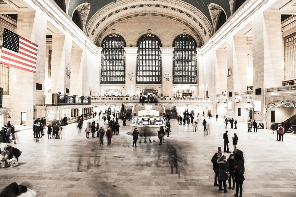 Central station in New York City, United States of America. Free public domain CC0 photo.