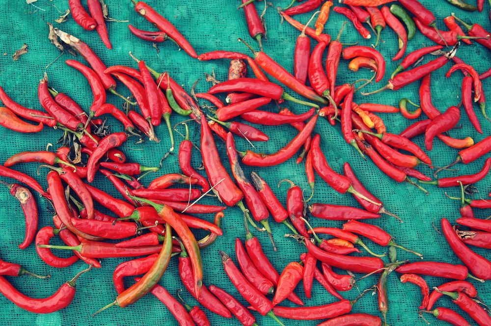 Red hot chili peppers. Free public domain CC0 photo