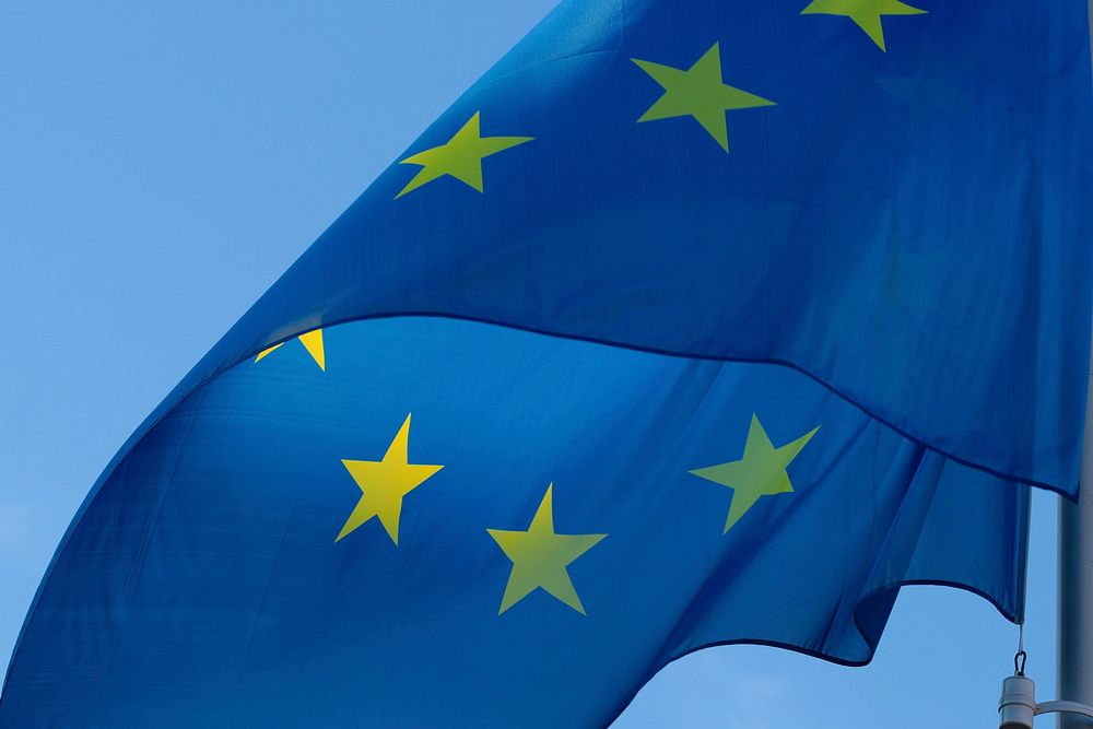 European Union flag. Free public domain CC0 photo.