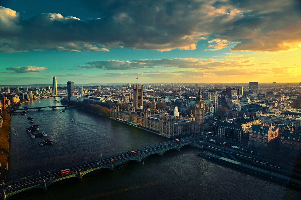 London city view, England. Free public domain CC0 photo.