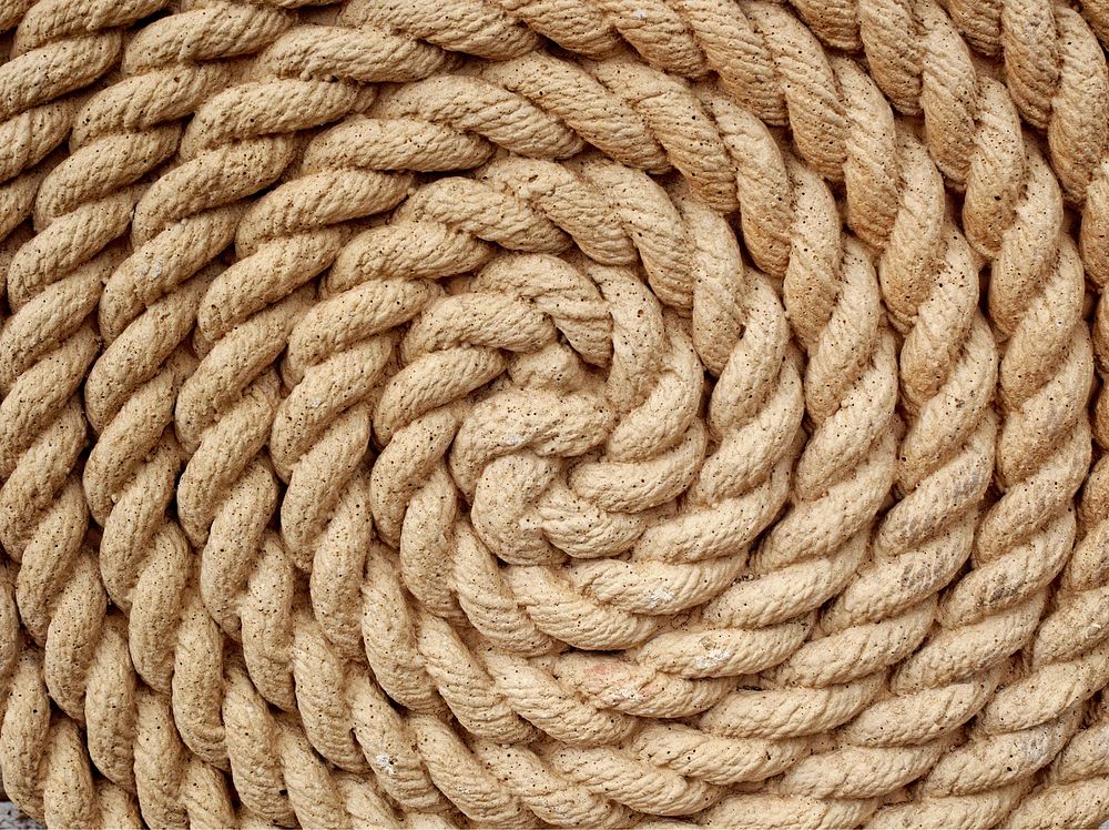 Rope curl up in circle. Free public domain CC0 photo.