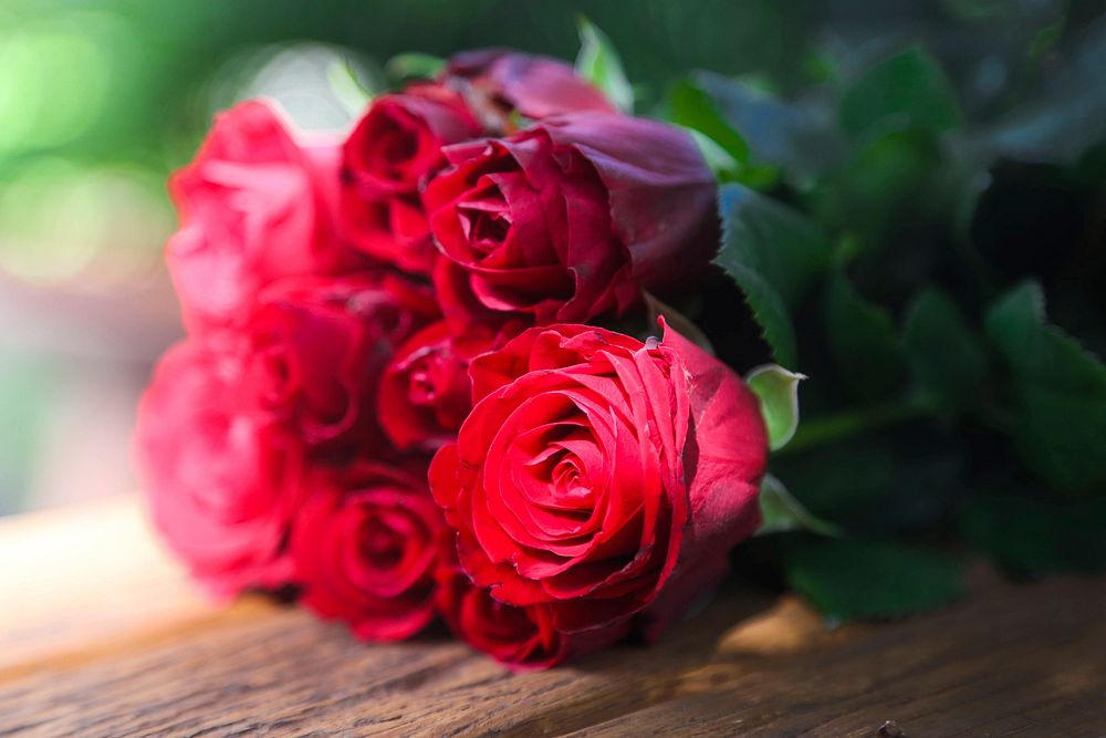 Red rose bouquet background. Free public domain CC0 image.