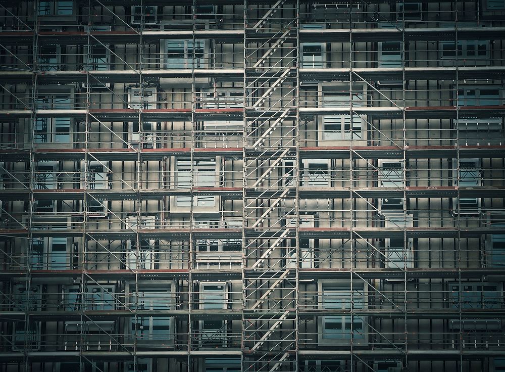 Fire escape stairs, building. Free public domain CC0 photo.