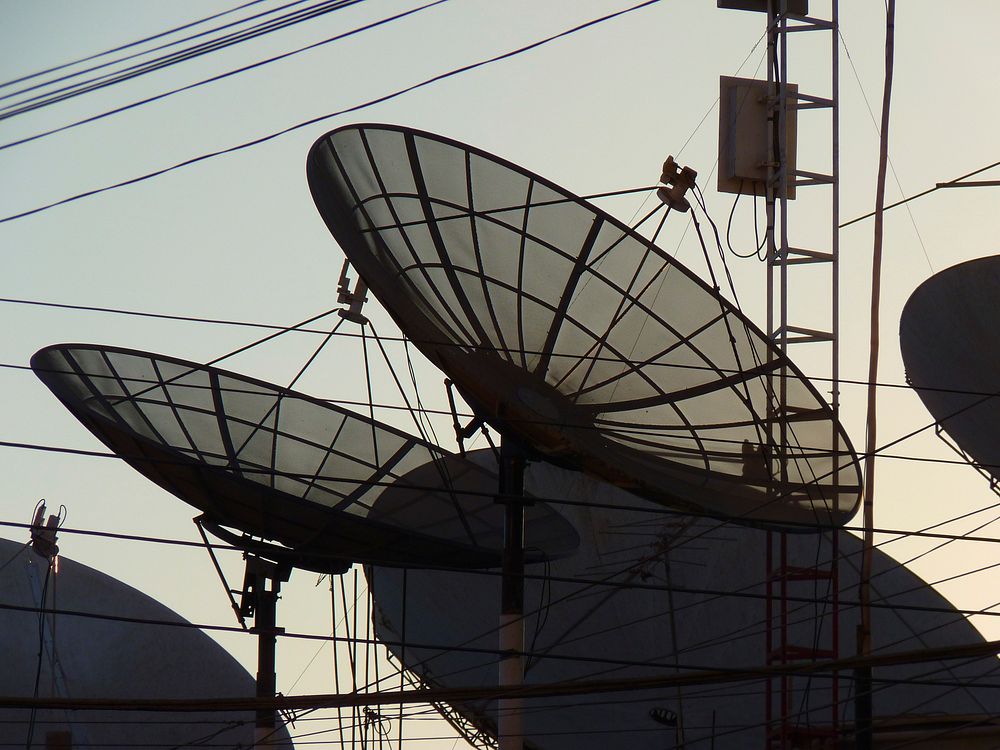 Satellite dish for space technolgy. Free public domain CC0 photo. 