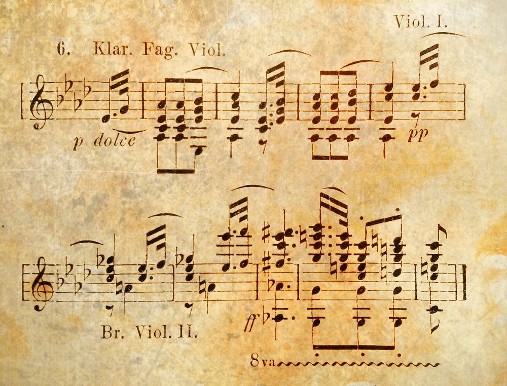 Music sheet background. Free public domain CC0 photo.