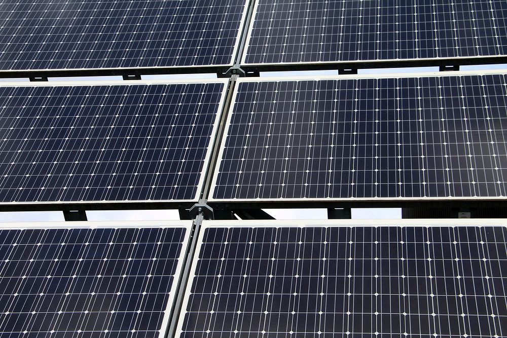 Solar panels to generate alternative energy. Free public domain CC0 photo.