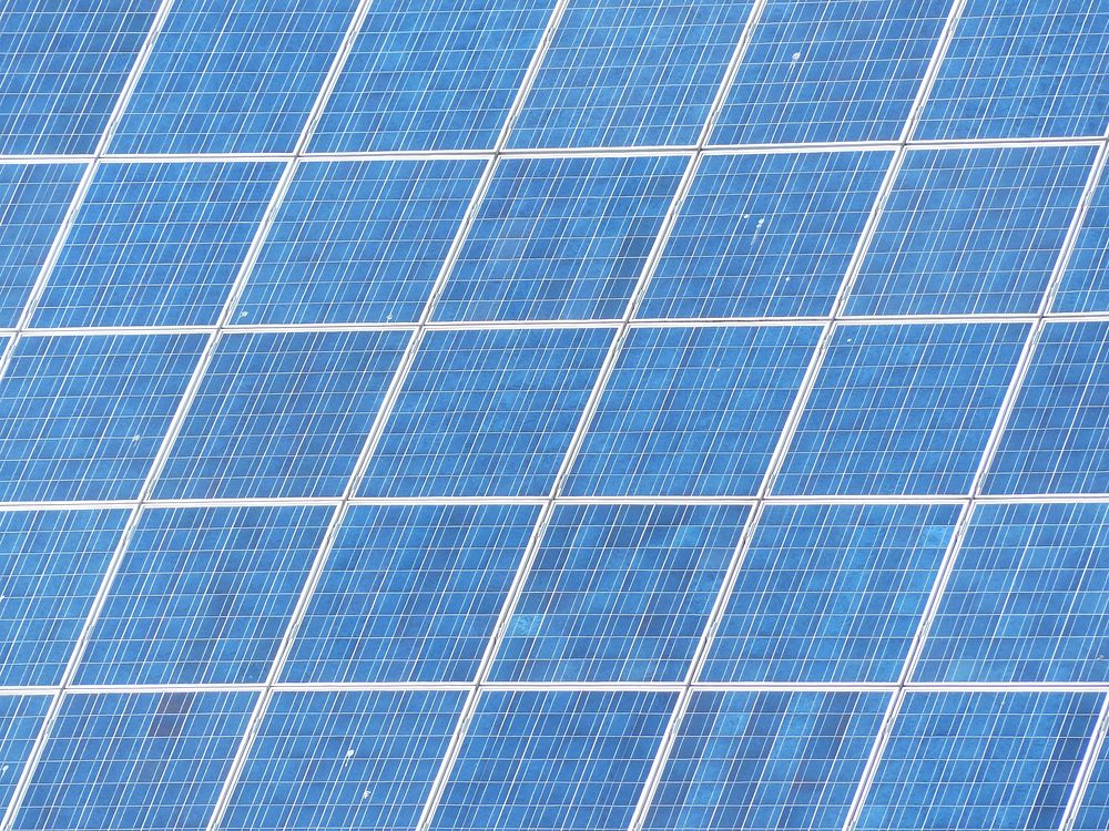 Solar panels to generate clean energy. Free public domain CC0 photo.