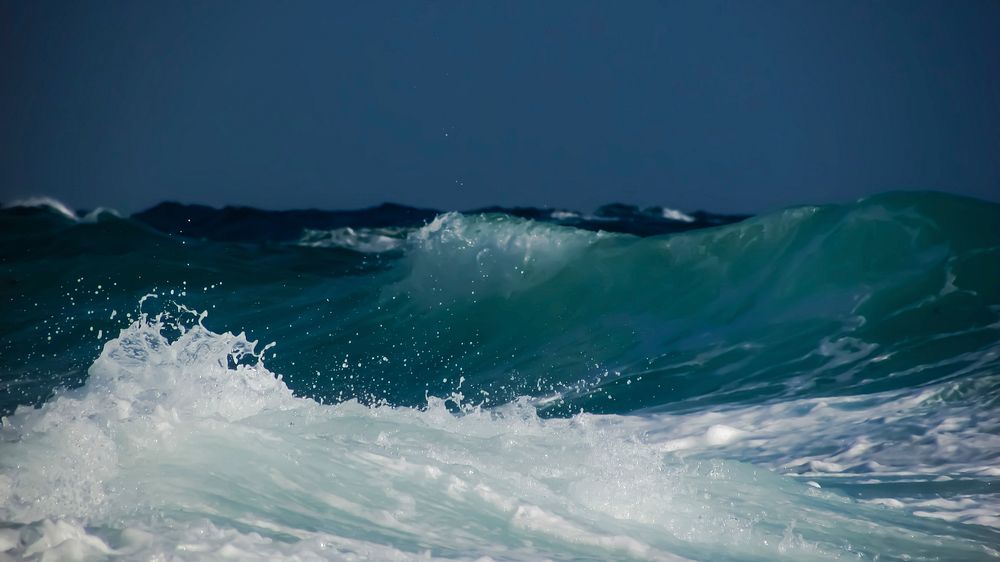 Sea waves close up. Free public domain CC0 photo.