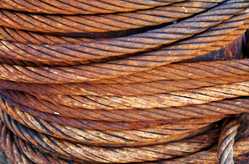 Rusty rope. Free public domain CC0 image