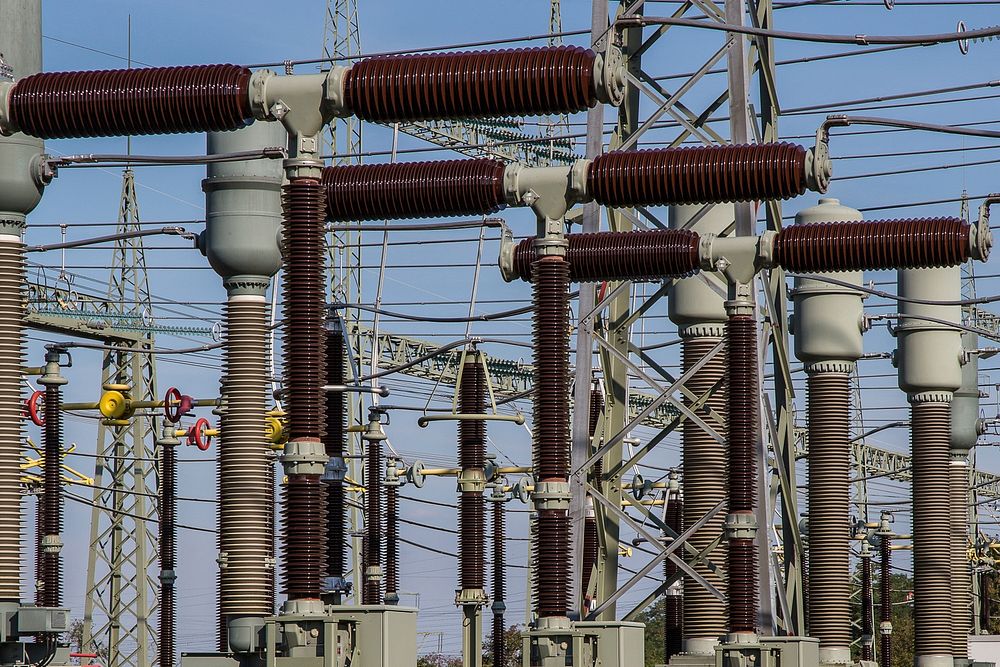 Electricity generating substation. Free public domain CC0 image.