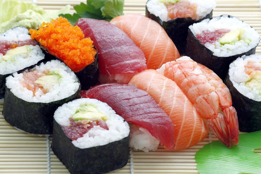 Sushi, Japanese food. Free public domain CC0 photo.