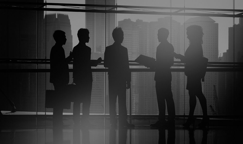 Business People Meeting Silhouette Concept