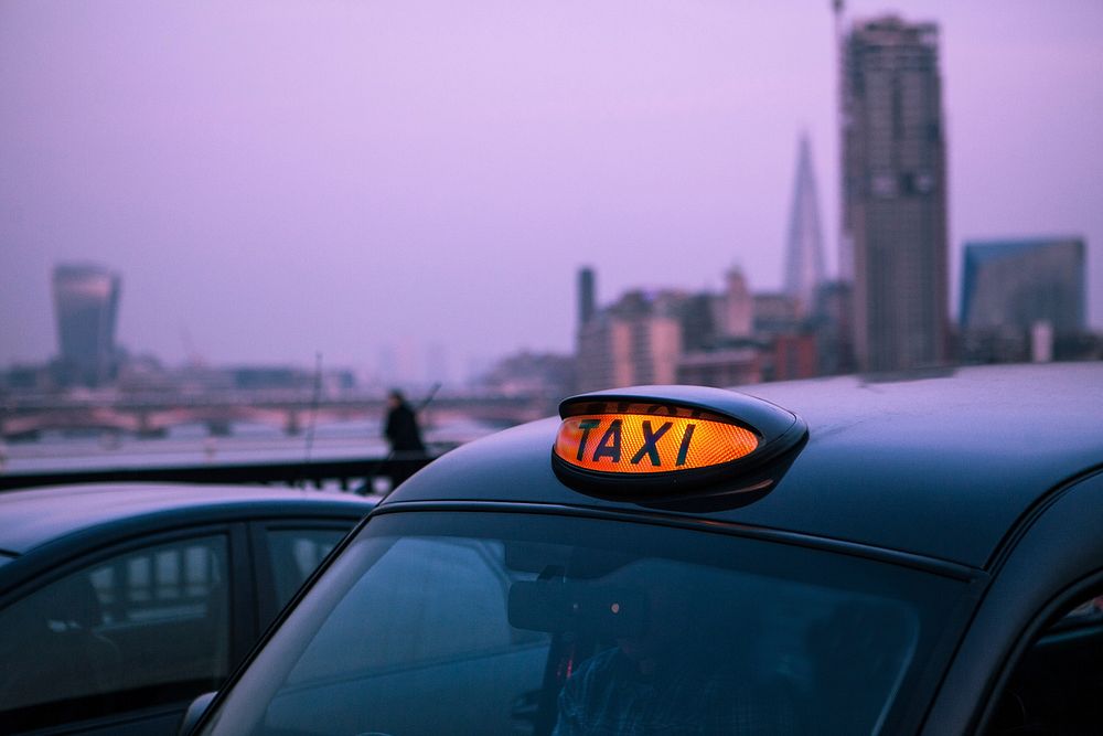 Free taxi car in London image, public domain car CC0 photo.