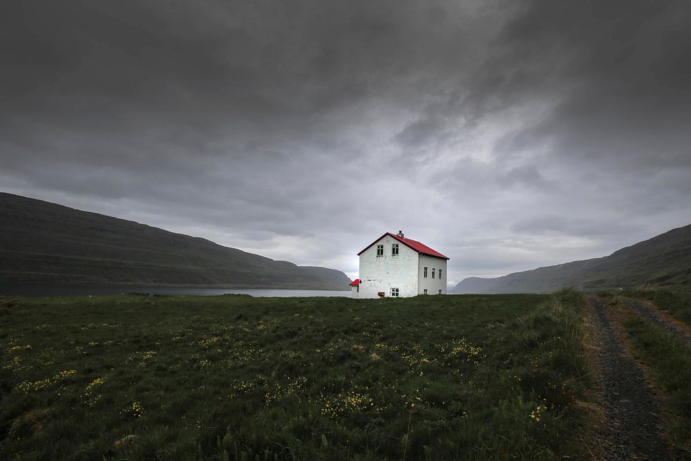 Free dramatic Icelandic house image, public domain shelter CC0 photo. 