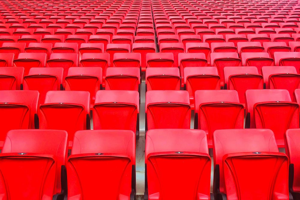 Free red stadium seats image, public domain CC0 photo.