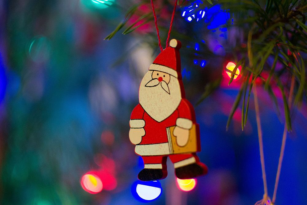 Free Santa Christmas ornament image, public domain holiday CC0 photo.