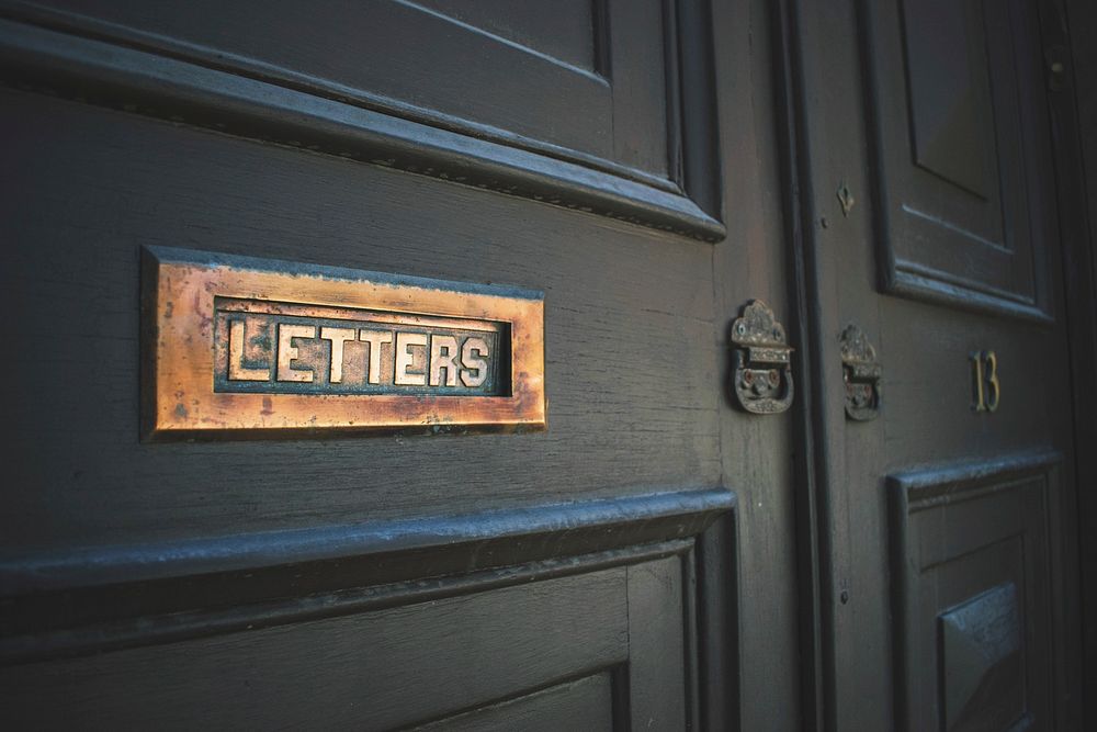 Free letter box in doors image, public domain CC0 photo.