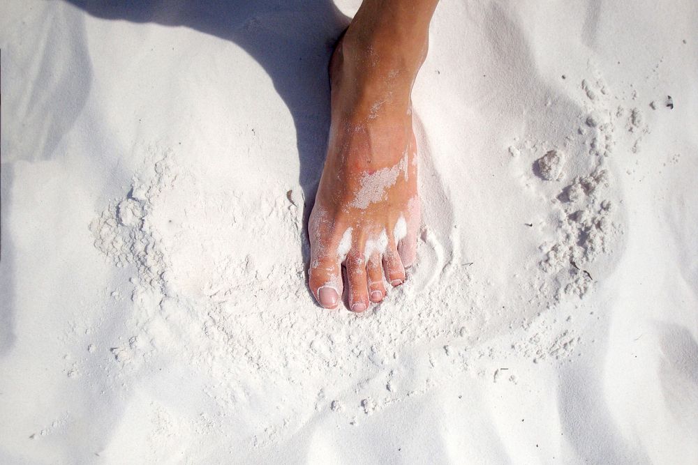 Free foot on sand image, public domain beach CC0 photo.