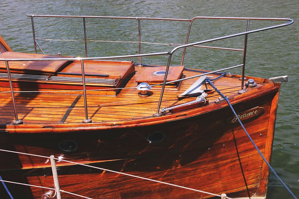 Free wooden boat bow image, public domain CC0 photo.