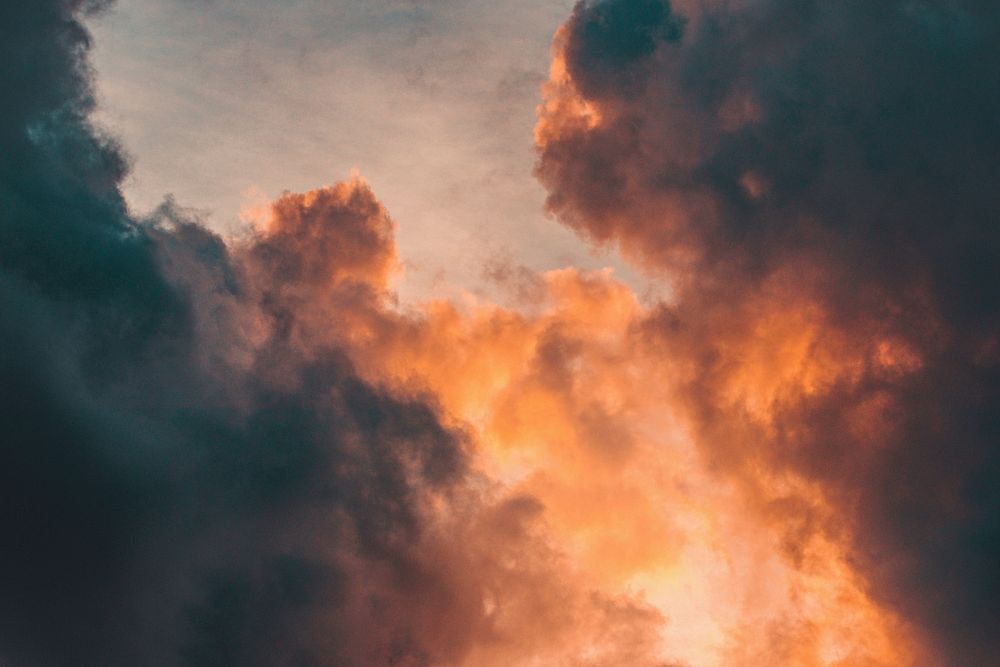 Free sunset clouds photo, public domain CC0 image.