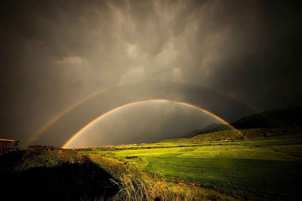 Rainbow During Storm 