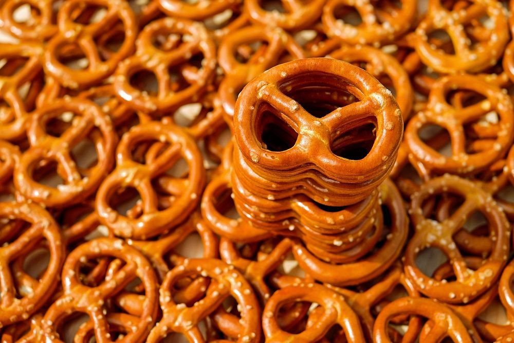 Free close up Pretzel image, public domain food CC0 photo.