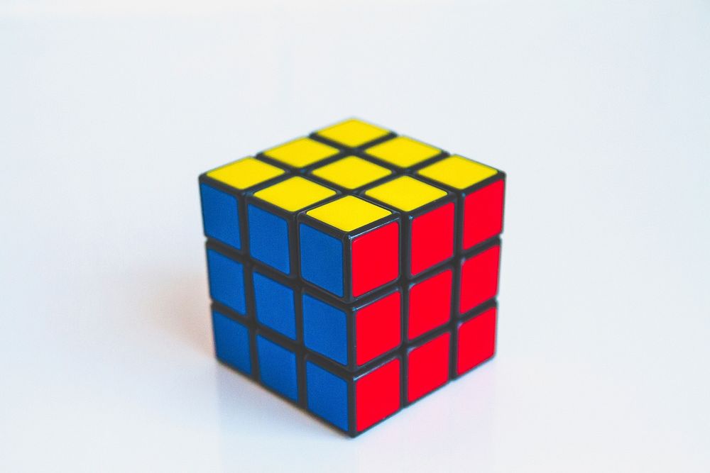 Free close up Rubik Cube image, public domain toy CC0 photo.