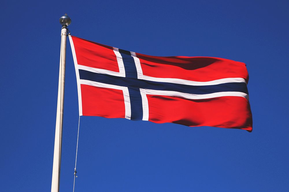 Free Norway flag image, public domain banner CC0 photo.