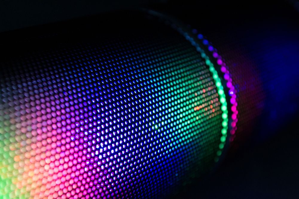 Colorful neon light background, free public domain CC0 photo.