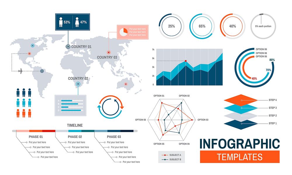 Vector of infographic templates design