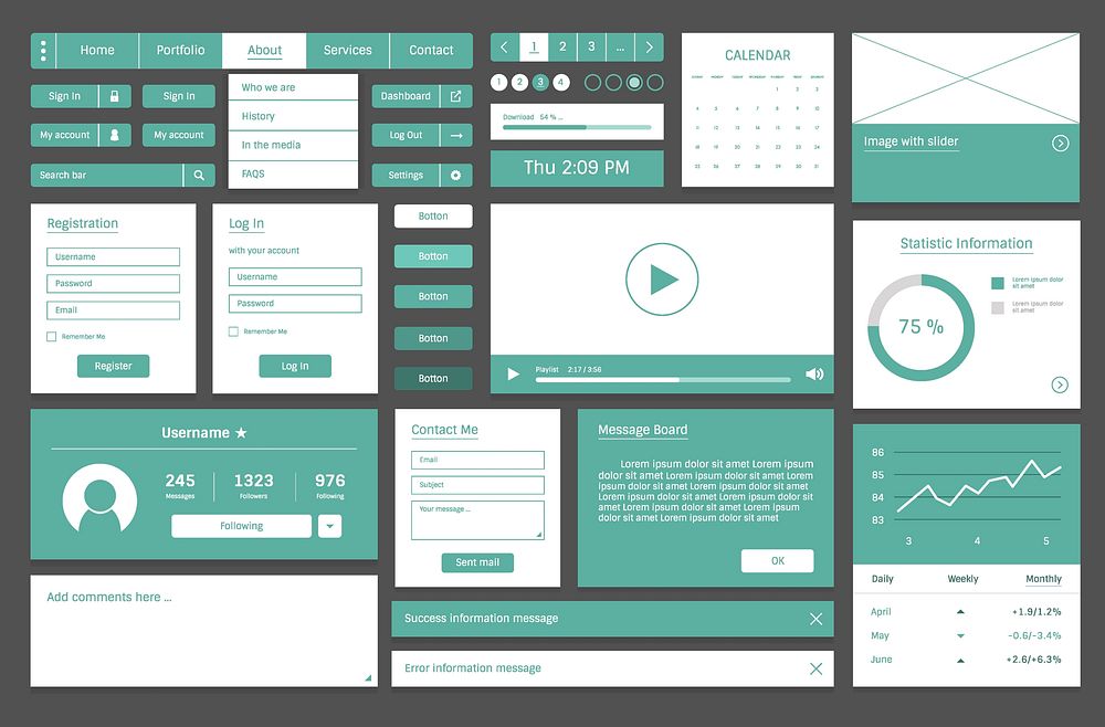 Website design template layout illustration