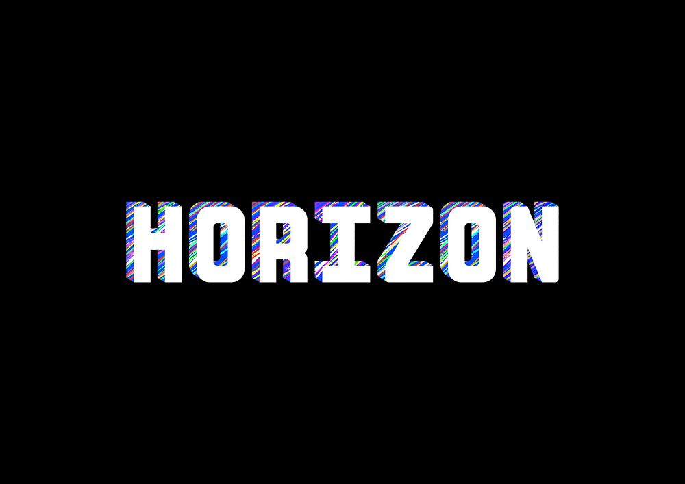 'Horizon' typography vector