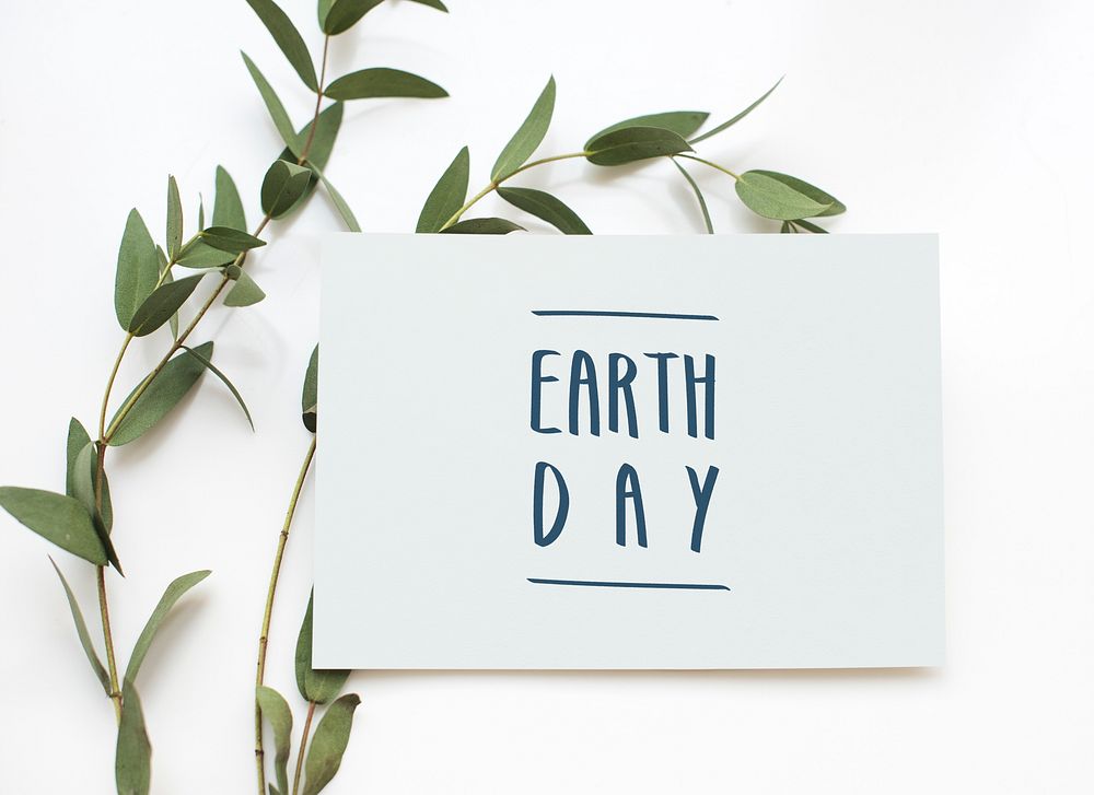 Earth day card supporting environmental protection