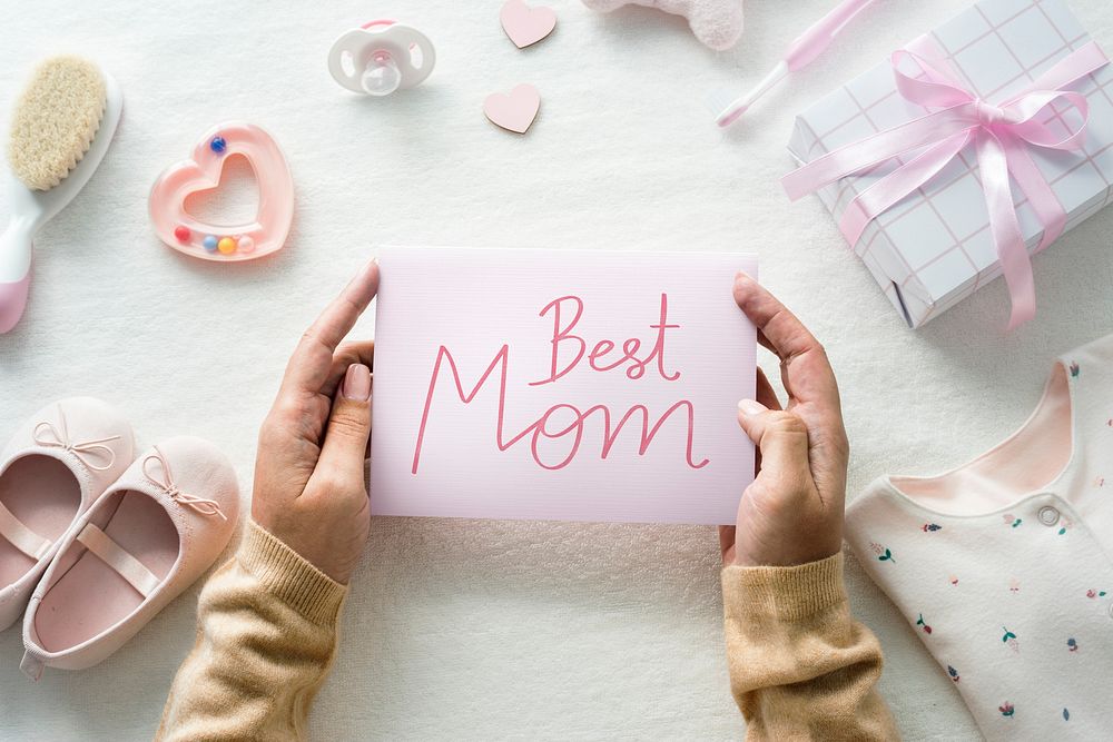 Baby shower themed Best Mom card