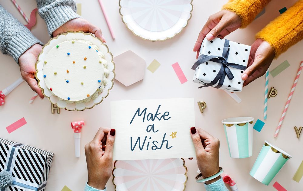 Make a Wish card in a birthday party