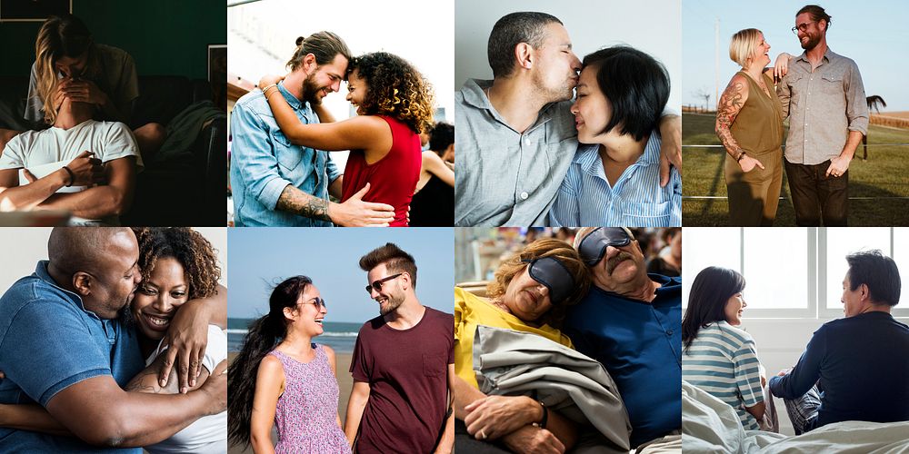 Compilation of heterosexual romantic images