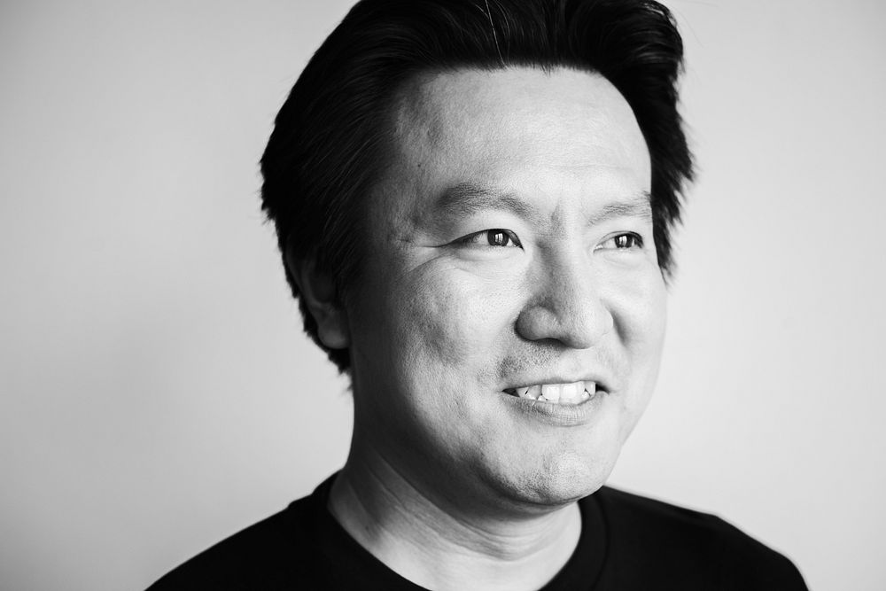 Portrait of a middle aged asian man