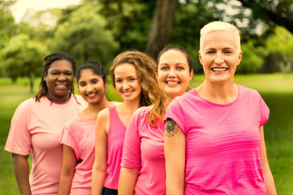 Women fighting for breast cacer awareness