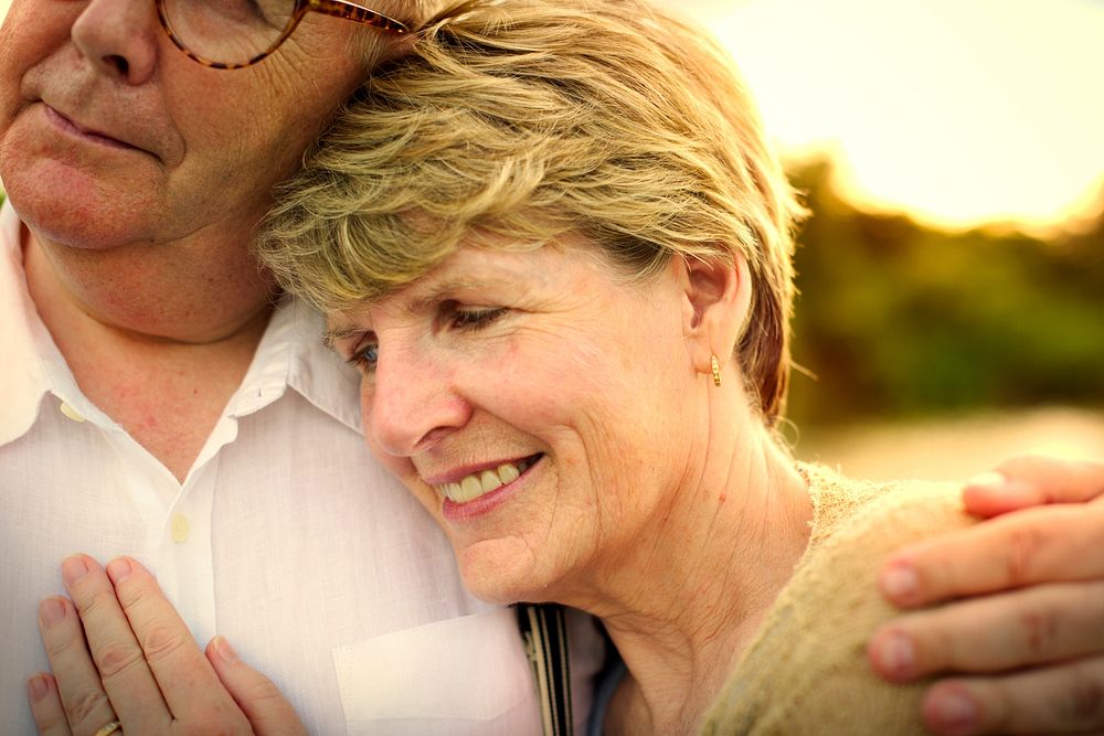 Mature couple on a romantic walk