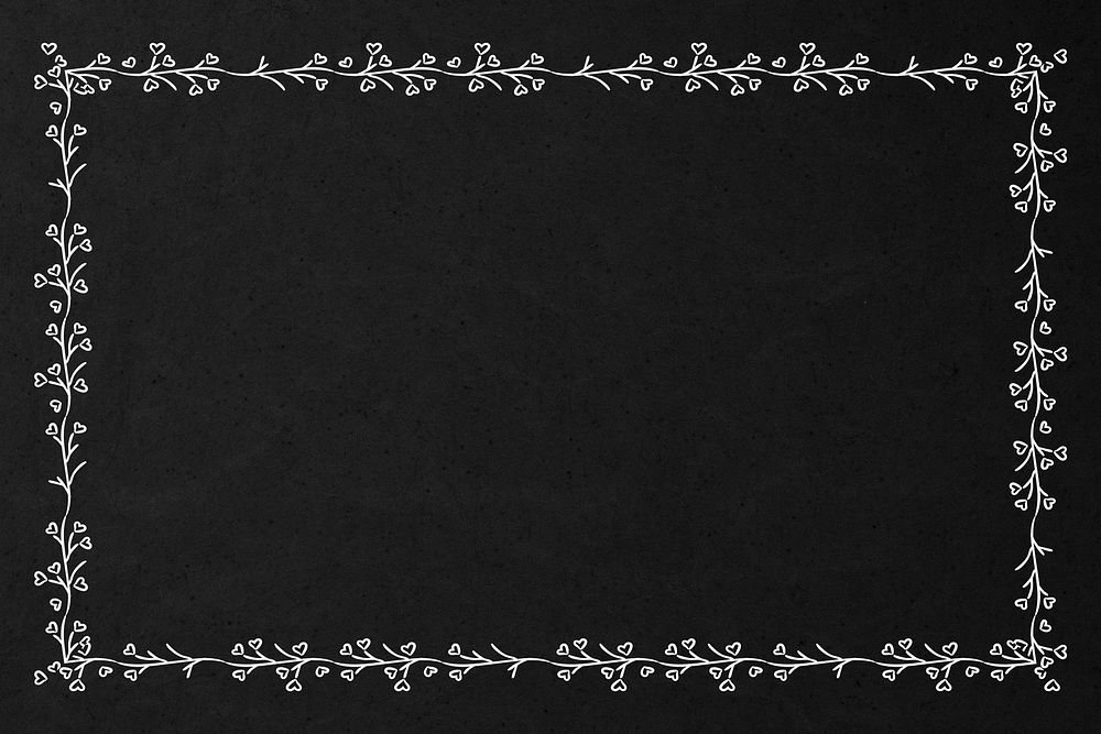 Vintage ornamental decorative frame on black background