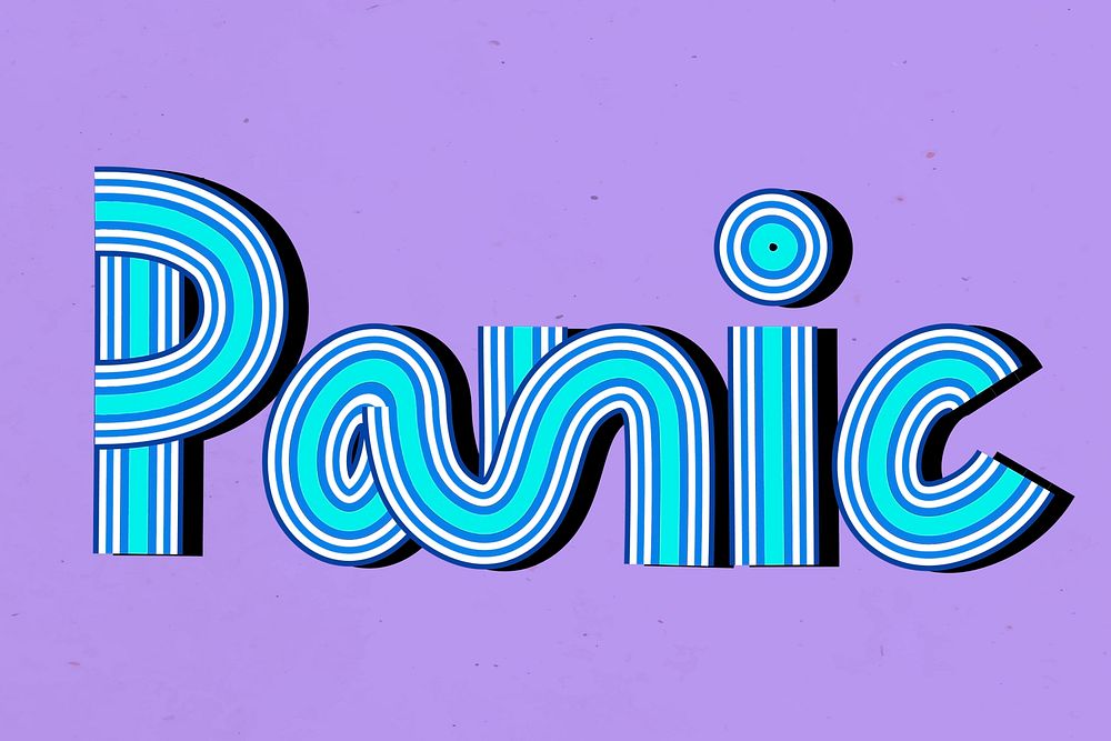 Retro panic concentric font calligraphy hand drawn