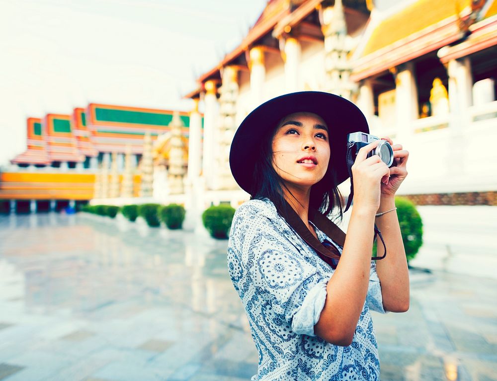 Solo Asian girl traveling in Bangkok