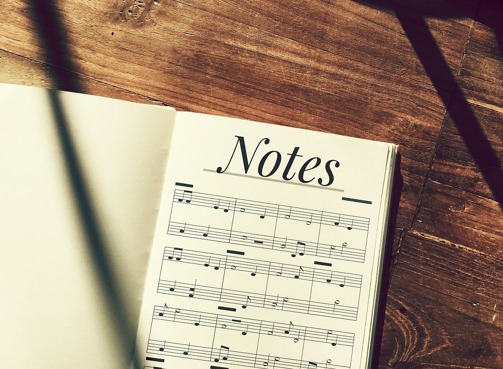 Booklet of music notes and songs