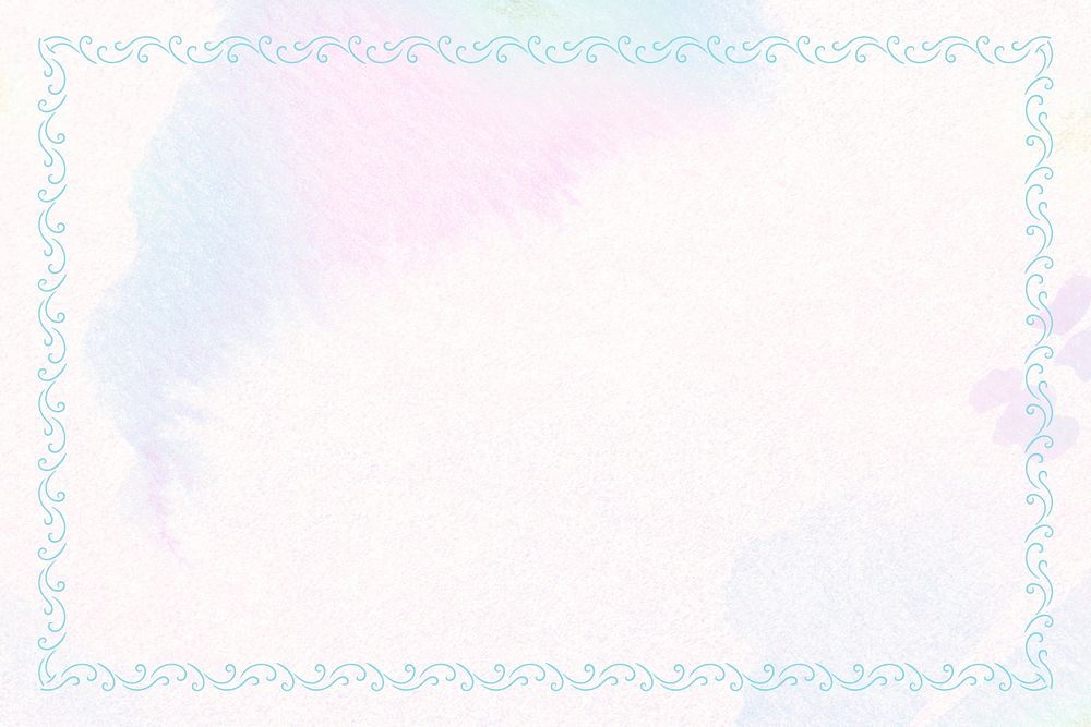 Turquoise frame on a pastel background design element