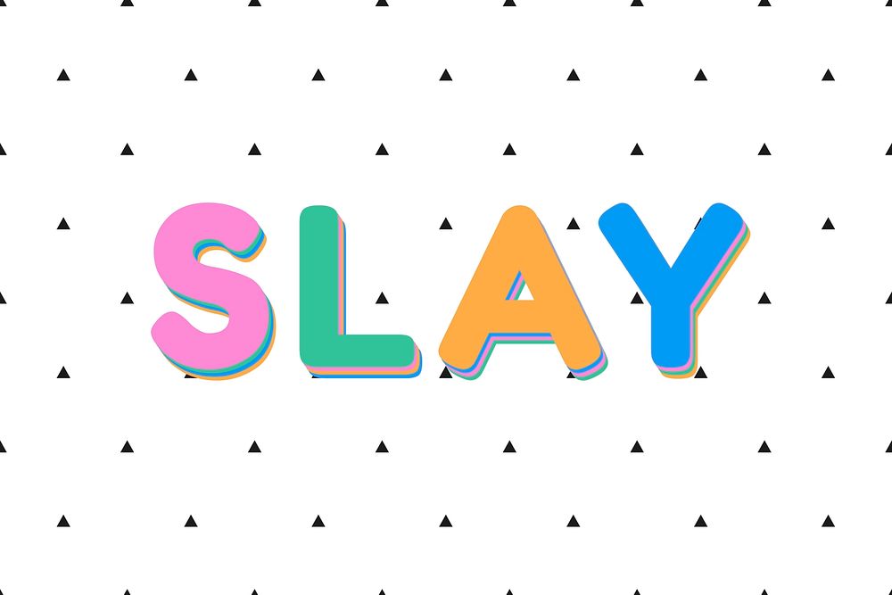 Slay bold text typography font