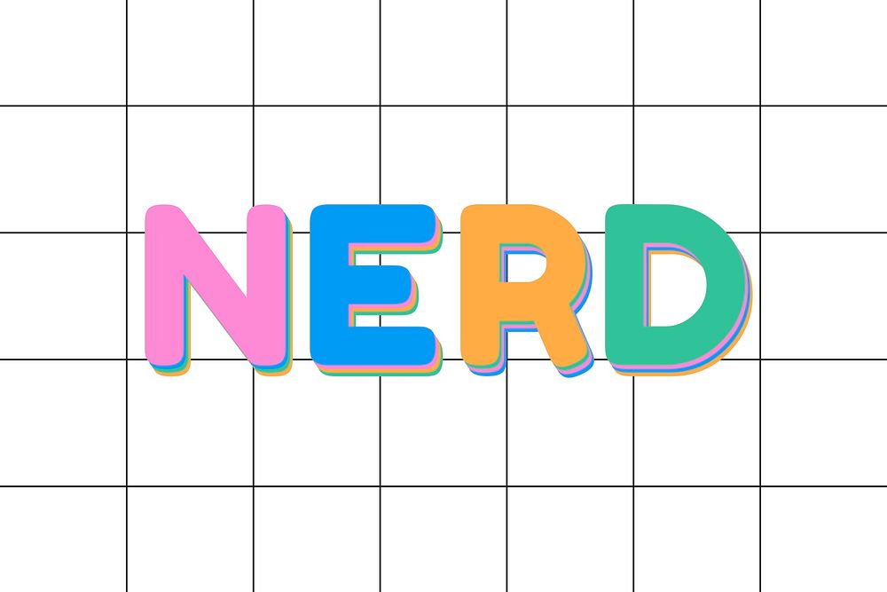 Nerd bold text typography font
