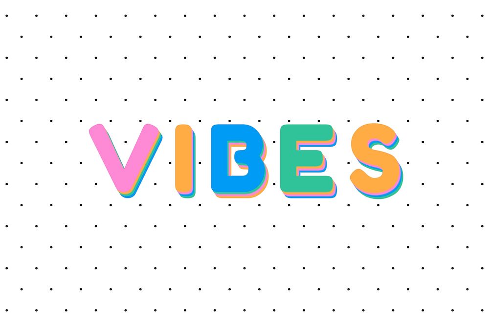 Vibes bold text typography font